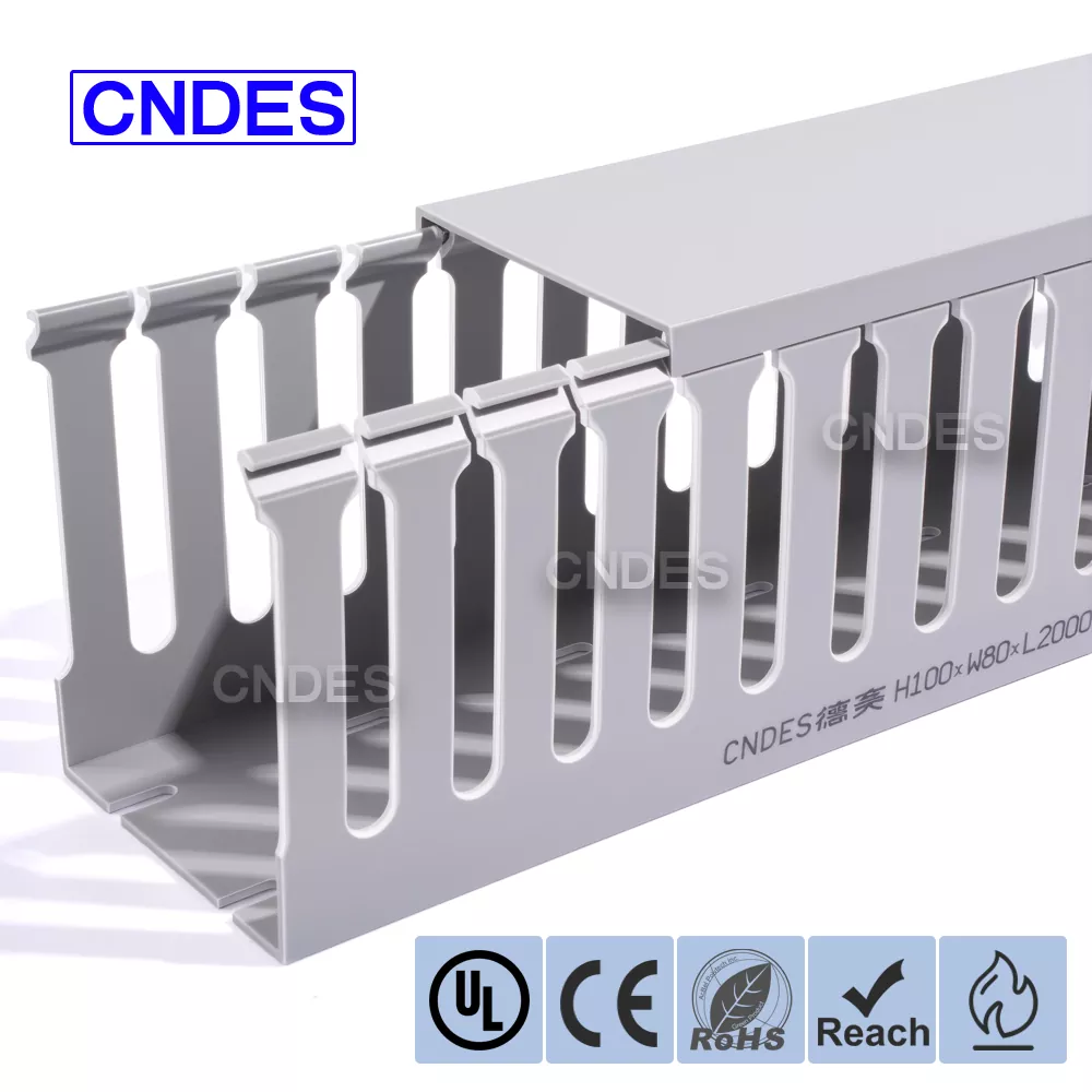 Duto de fiação de PVC com fenda flexível 100 × 80