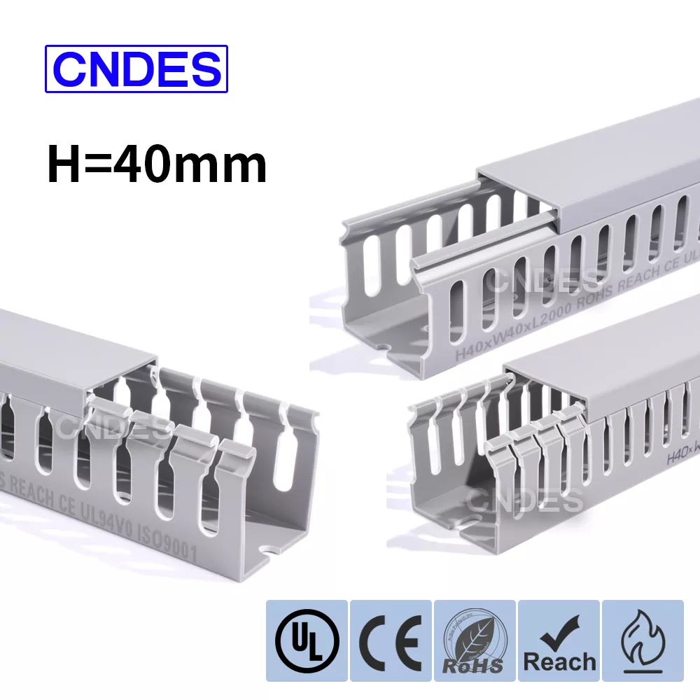 Duto de pista de fiação de PVC com fenda de altura de 40 mm
