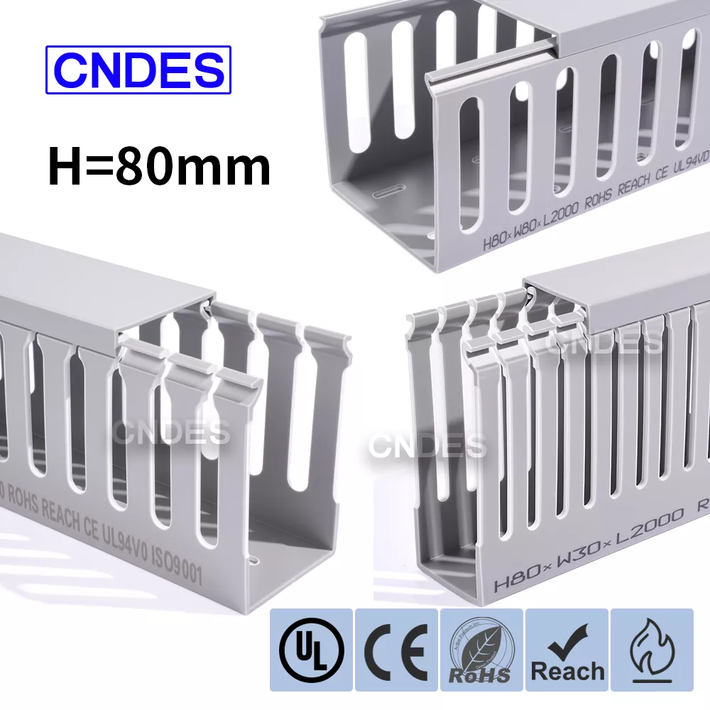 Duto de cabo de automação de PVC com fenda de 80 alturas