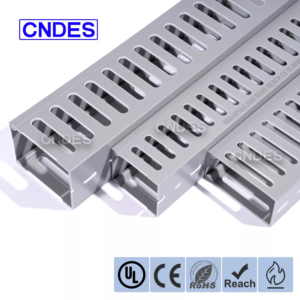 Calhas de fiação de slot fechado de PVC