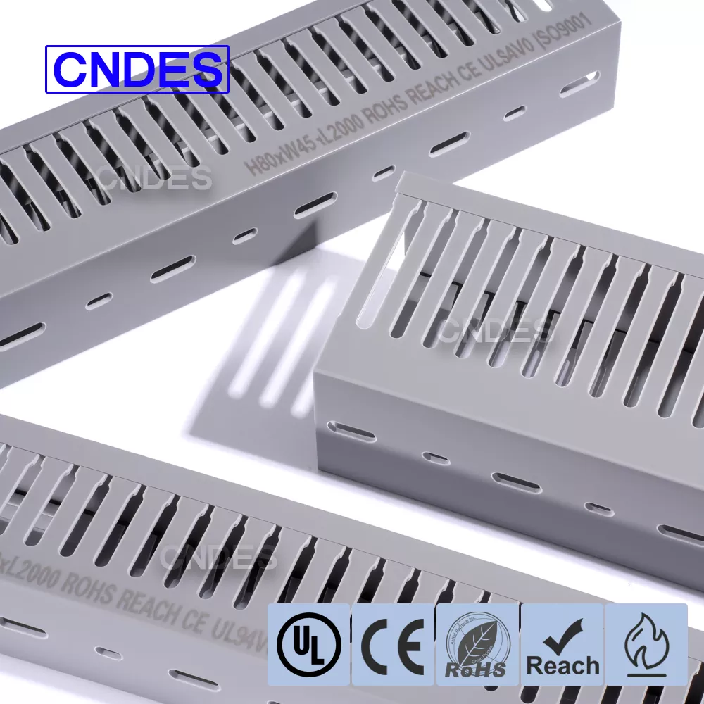 Duto de fiação de cabo de slot estreito de PVC