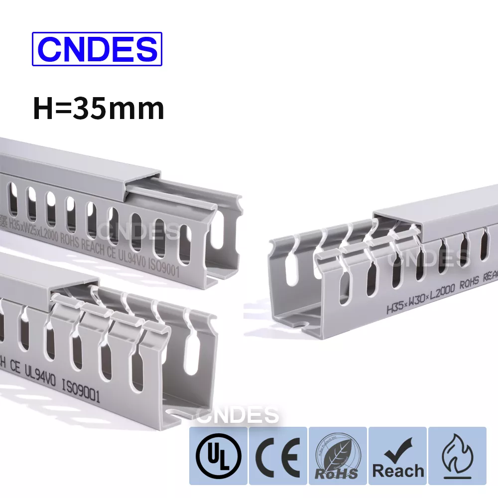 Duto de roteamento de fio de PVC com fenda de 35 mm de altura
